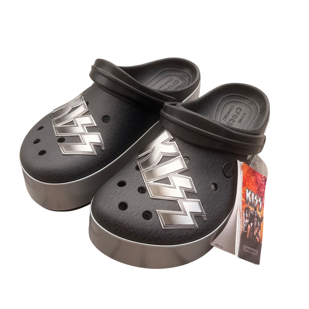 KISS x Crocs Crocband Platform Clog 45th Anniversary Farewell Tour NWT Rare 2019